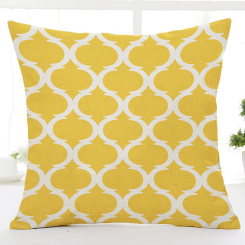 Geometric Pattern Linen Throw Pillow Case Sofa Bed Cushion Cover Home Decor