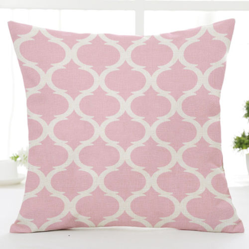 Geometric Pattern Linen Throw Pillow Case Sofa Bed Cushion Cover Home Decor