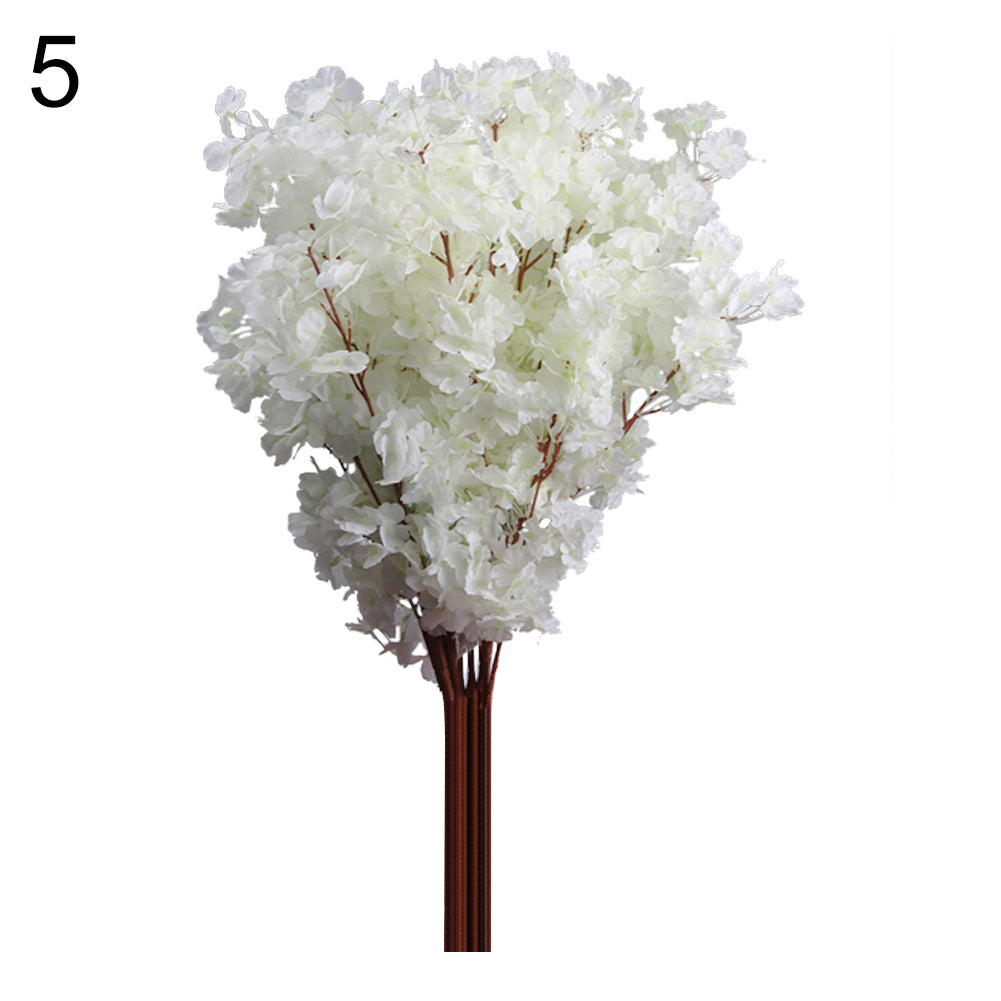 1 Bouquet 3 Branches Cherry Blossom Silk Artificial Flowers Home Wedding Decor