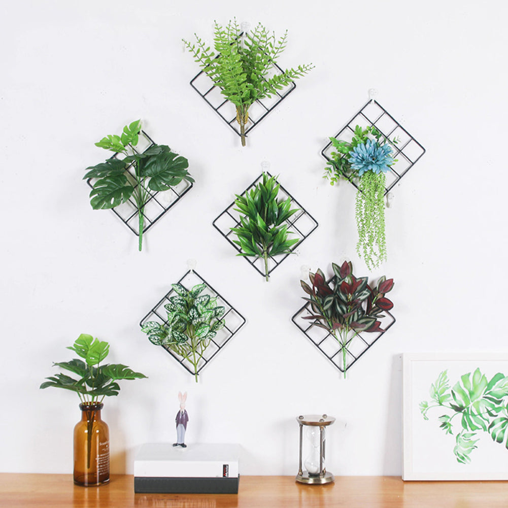Nordic Minimalist Plant Grid Panel Wall Decor Jewelry Organizer Photo Frame