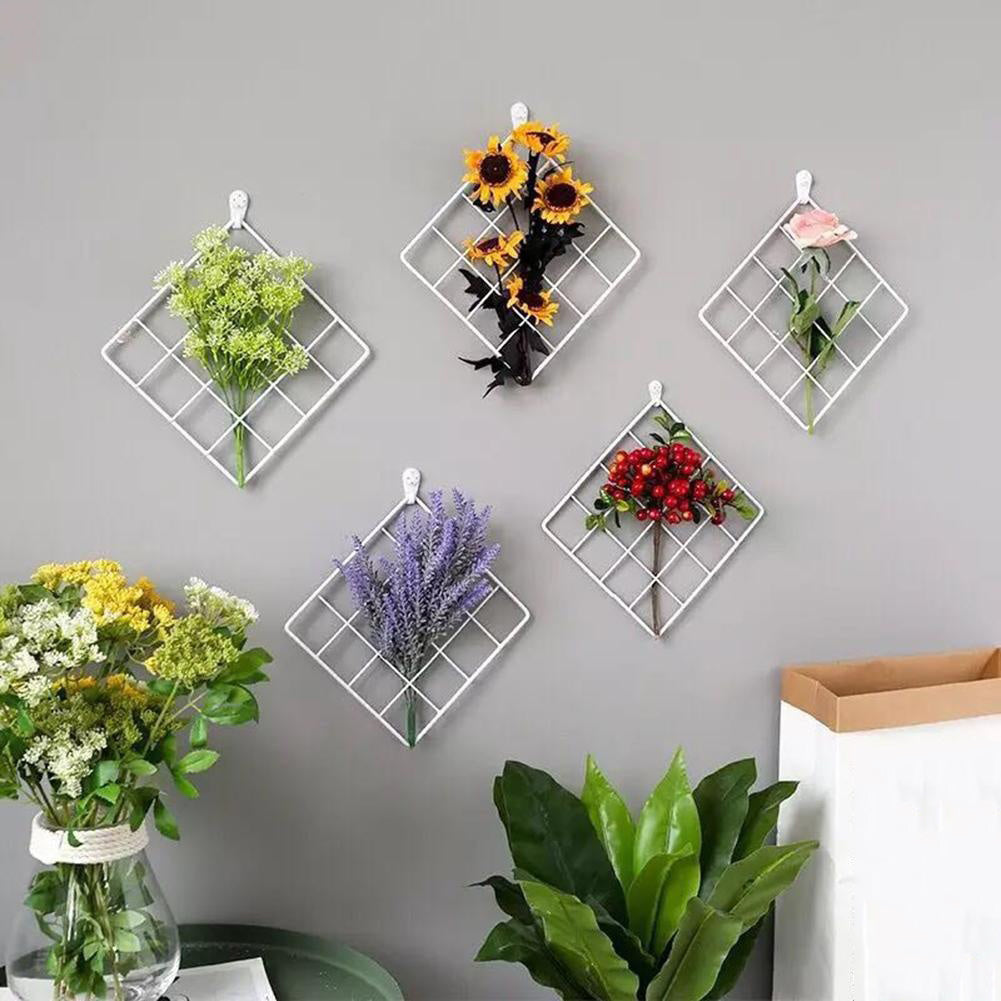 Nordic Minimalist Plant Grid Panel Wall Decor Jewelry Organizer Photo Frame