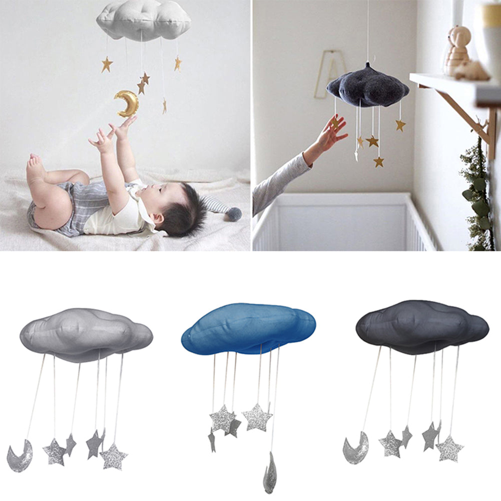 Cotton Moon Star Cloud Wall Hanging Ornament Toy Kids Room Decoration Photo Prop