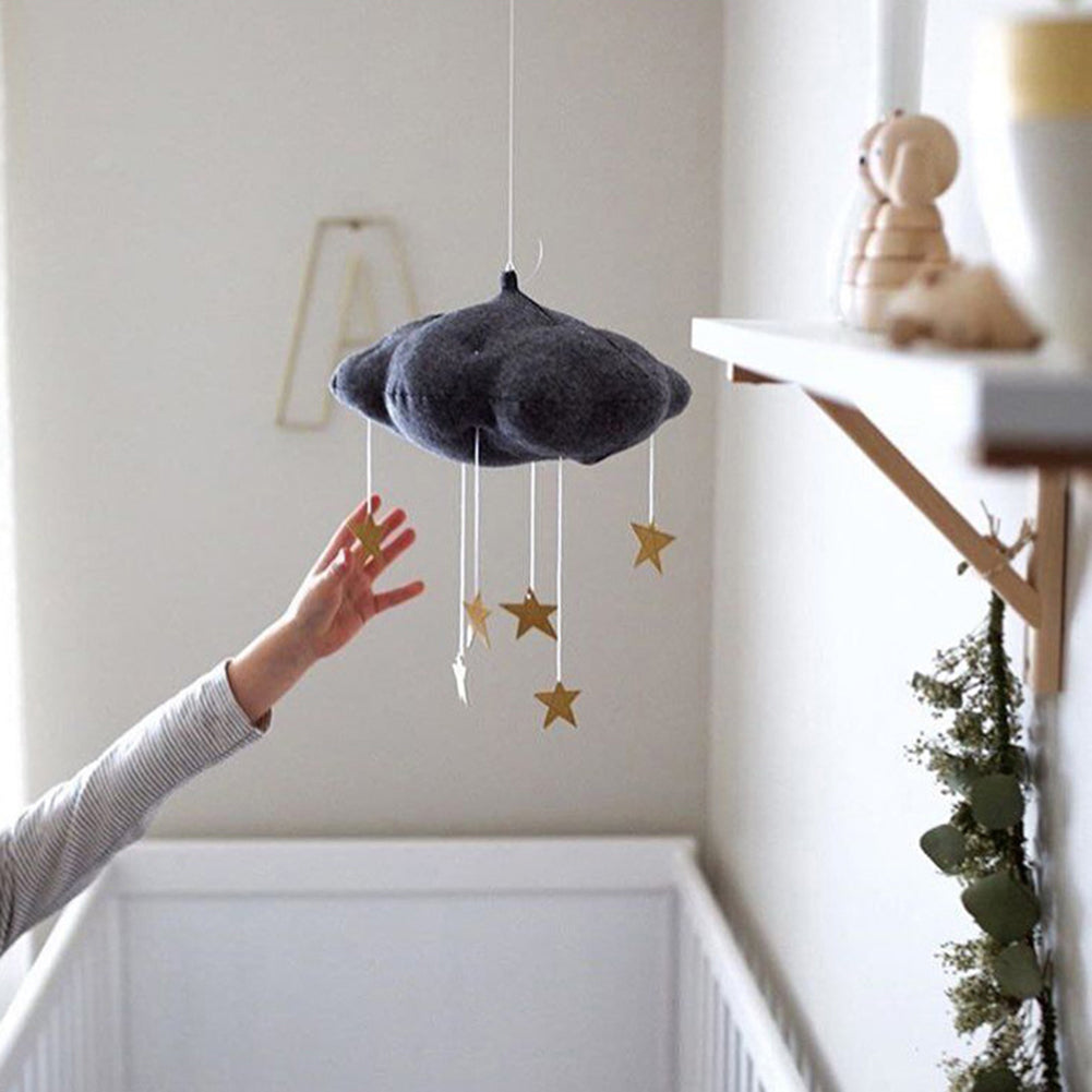 Cotton Moon Star Cloud Wall Hanging Ornament Toy Kids Room Decoration Photo Prop