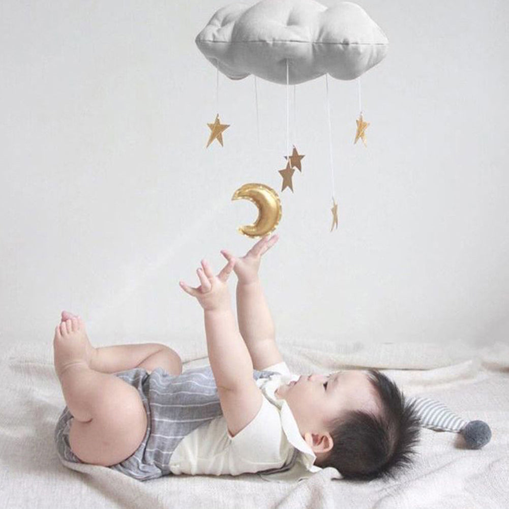 Cotton Moon Star Cloud Wall Hanging Ornament Toy Kids Room Decoration Photo Prop