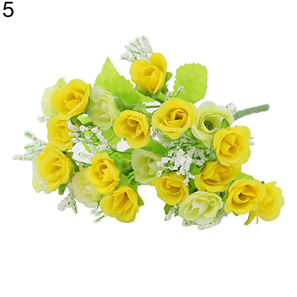 1 Bouquet 21 Heads Artificial Fake Rose Flower Wedding Party Home Decoration