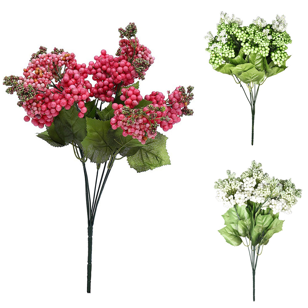 1 Bouquet 7 Branches Artificial Fake Flower Fruit Gypsophila Wedding Home Decor