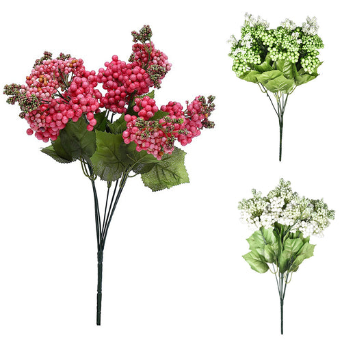 1 Bouquet 7 Branches Artificial Fake Flower Fruit Gypsophila Wedding Home Decor