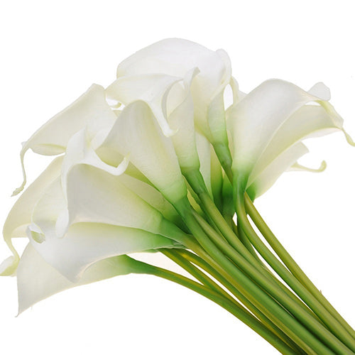 20 Pcs Artificial Latex Calla Lily Flower Beautiful Bouquet Home Wedding Bridal Decor