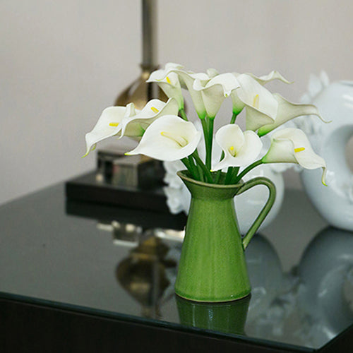 20 Pcs Artificial Latex Calla Lily Flower Beautiful Bouquet Home Wedding Bridal Decor