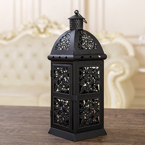 European Flower Hollow Hanging Iron Tower Lamp Stand Candle Light Holder