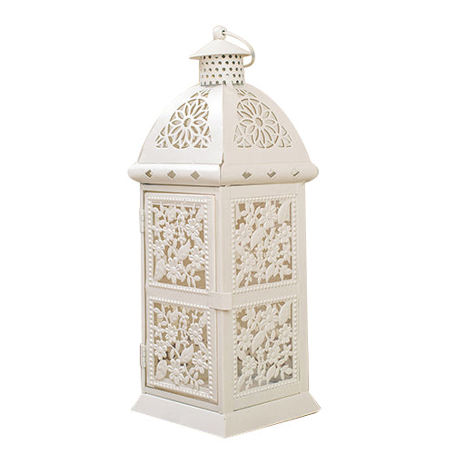 European Flower Hollow Hanging Iron Tower Lamp Stand Candle Light Holder