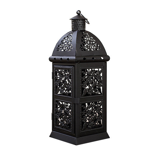 European Flower Hollow Hanging Iron Tower Lamp Stand Candle Light Holder