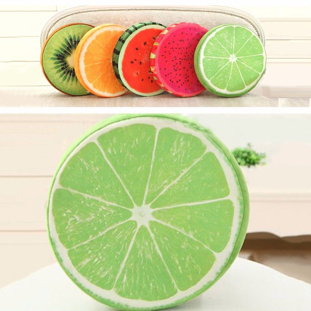Lemon Pitaya Fruit Small Cute Plush Warm Sofa Seat Cushions Home Chairs Decor