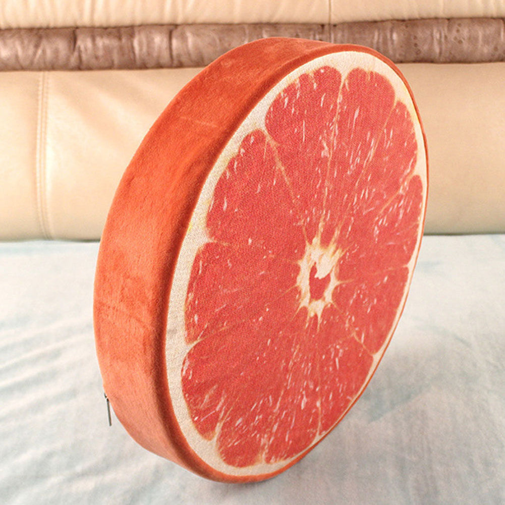 Lemon Pitaya Fruit Small Cute Plush Warm Sofa Seat Cushions Home Chairs Decor