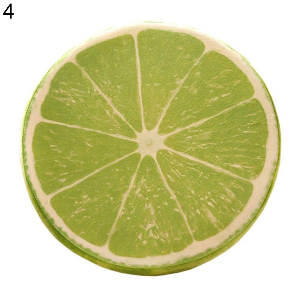 Lemon Pitaya Fruit Small Cute Plush Warm Sofa Seat Cushions Home Chairs Decor