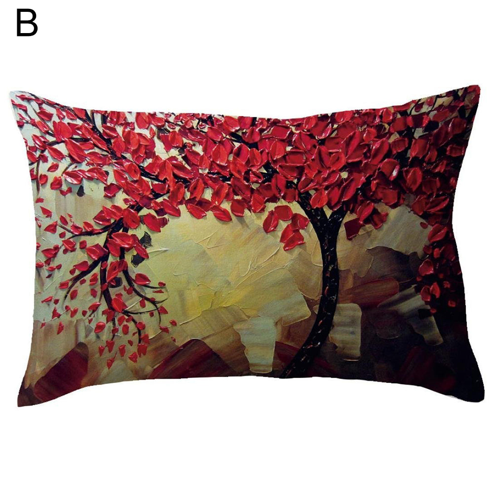 Rectangle Pillow Cover Cushion Case Hidden Zipper Closure Waist Throw Pillowcase