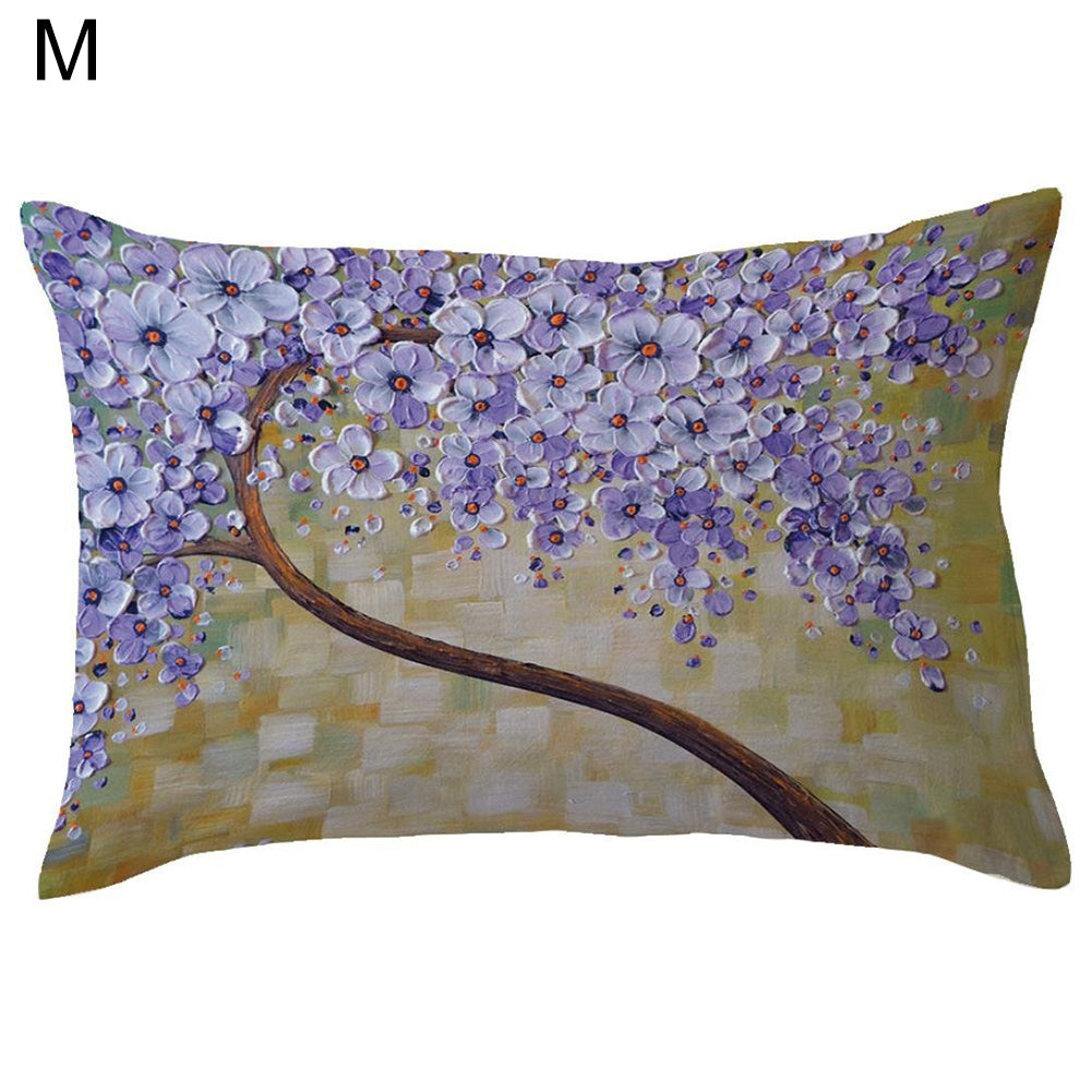 Rectangle Pillow Cover Cushion Case Hidden Zipper Closure Waist Throw Pillowcase
