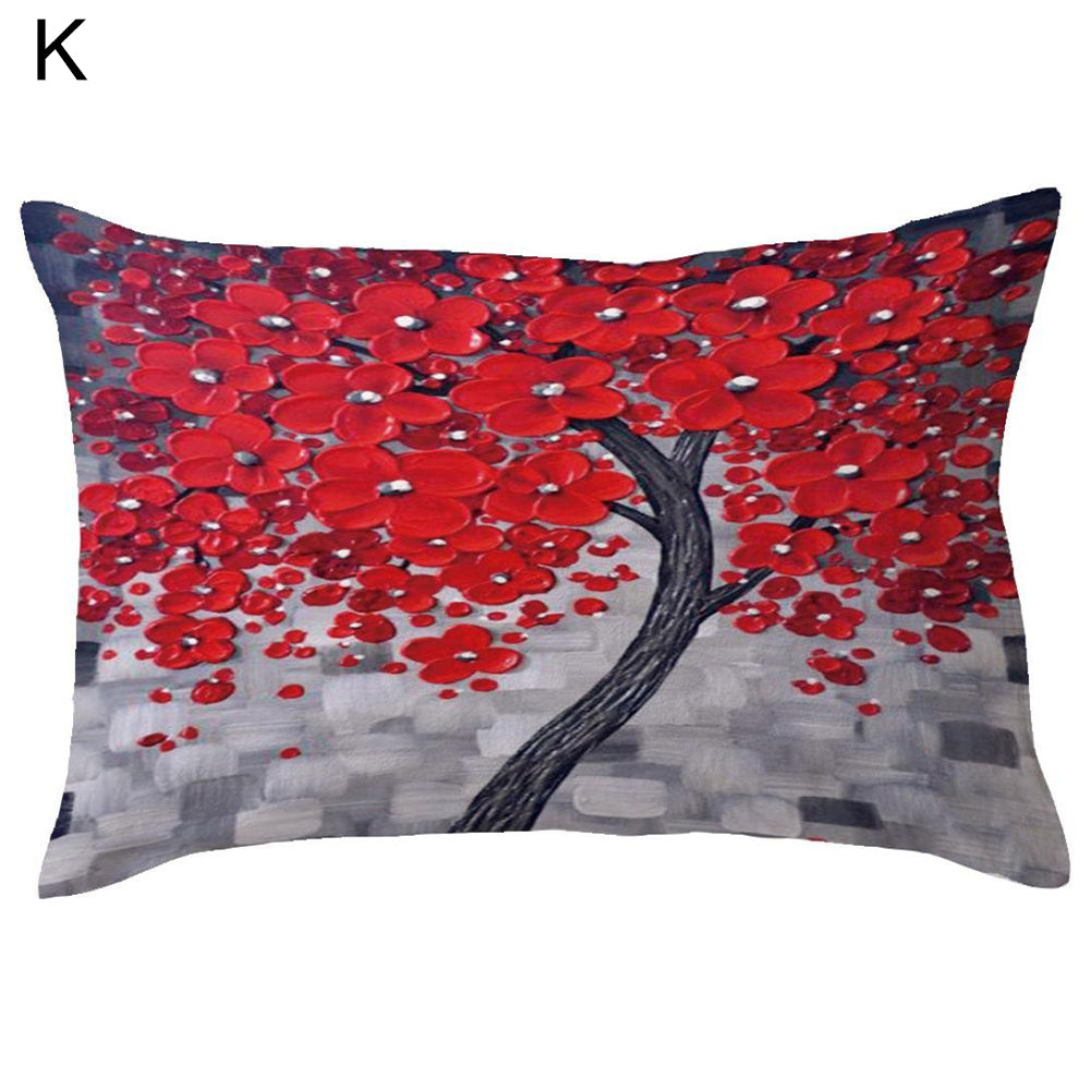 Rectangle Pillow Cover Cushion Case Hidden Zipper Closure Waist Throw Pillowcase