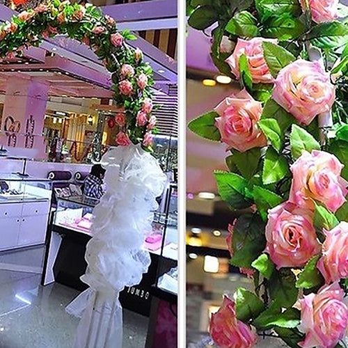 Artificial Fake Silk Rose Flower Ivy Vine Hanging Garland Wedding DIY Home Decor