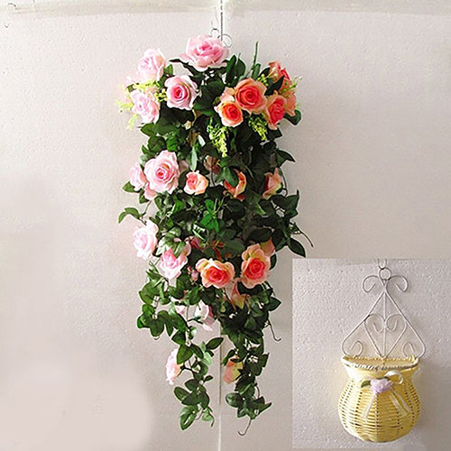 Artificial Fake Silk Rose Flower Ivy Vine Hanging Garland Wedding DIY Home Decor