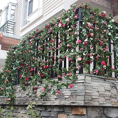 Artificial Fake Silk Rose Flower Ivy Vine Hanging Garland Wedding DIY Home Decor