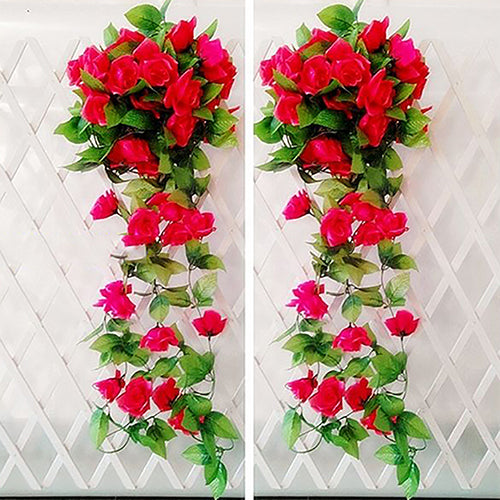 Artificial Fake Silk Rose Flower Ivy Vine Hanging Garland Wedding DIY Home Decor
