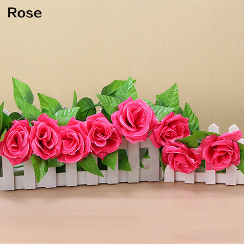 Artificial Fake Silk Rose Flower Ivy Vine Hanging Garland Wedding DIY Home Decor