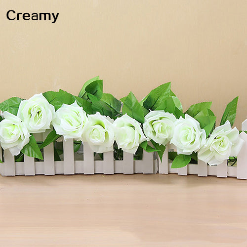 Artificial Fake Silk Rose Flower Ivy Vine Hanging Garland Wedding DIY Home Decor
