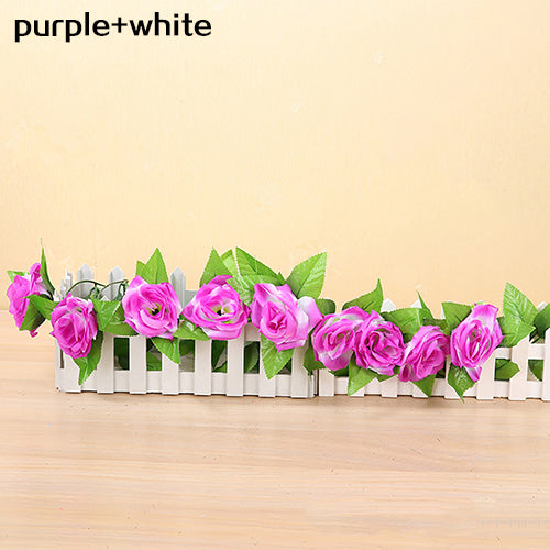 Artificial Fake Silk Rose Flower Ivy Vine Hanging Garland Wedding DIY Home Decor