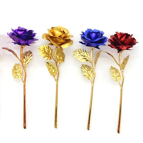 Birthday Wedding Gift Gold Plated Rose Lover's Flower Dipped Rose Eternal Love
