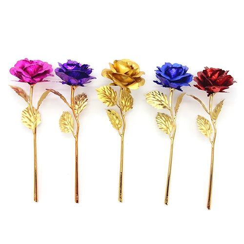 Birthday Wedding Gift Gold Plated Rose Lover's Flower Dipped Rose Eternal Love