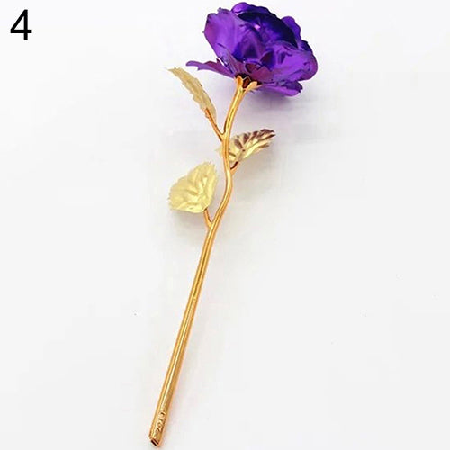 Birthday Wedding Gift Gold Plated Rose Lover's Flower Dipped Rose Eternal Love