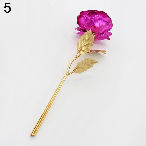 Birthday Wedding Gift Gold Plated Rose Lover's Flower Dipped Rose Eternal Love