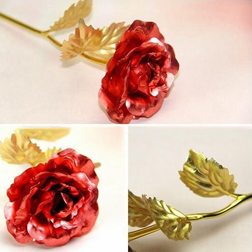 Birthday Wedding Gift Gold Plated Rose Lover's Flower Dipped Rose Eternal Love