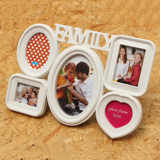 5 Combination Photo Frame Family Love DIY Picture Rahmen Bedroom Hanging Decor