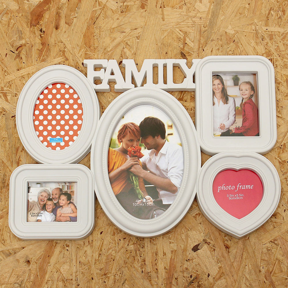 5 Combination Photo Frame Family Love DIY Picture Rahmen Bedroom Hanging Decor