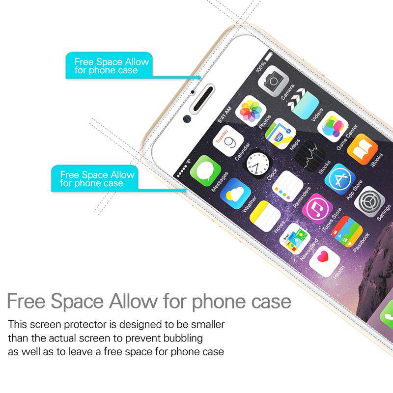 9HD 2.5D High Guality Tempered Glass For iphone X 7 8 Plus Screen Protector 
Toughened Glass For iphone 6 6s 7 8 Plus