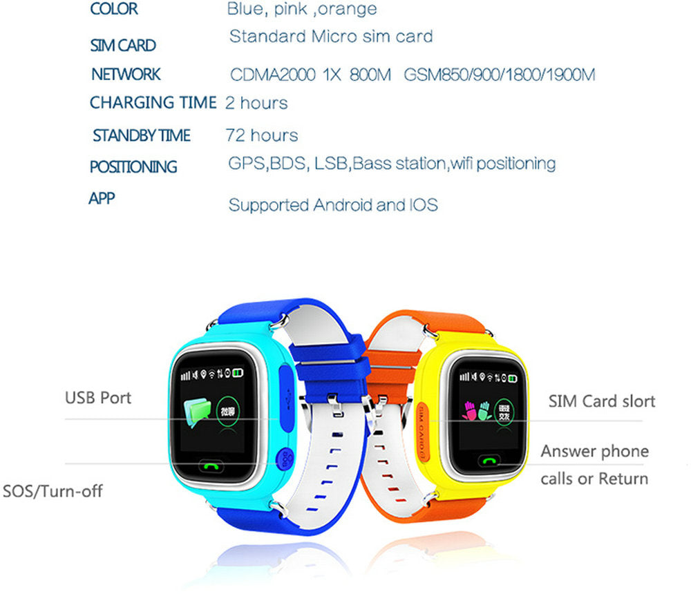 baby GPS Smart Watch Q90 Phone Position with Wifi touch screen SOS Call Location DeviceTracker for Kid Safe PKQ50 Q80
