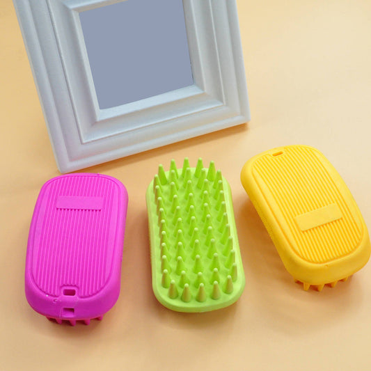 Solid Color Dog Cat Hair Comb Puppy Pet Fur Grooming Bath Brush Massage Tool