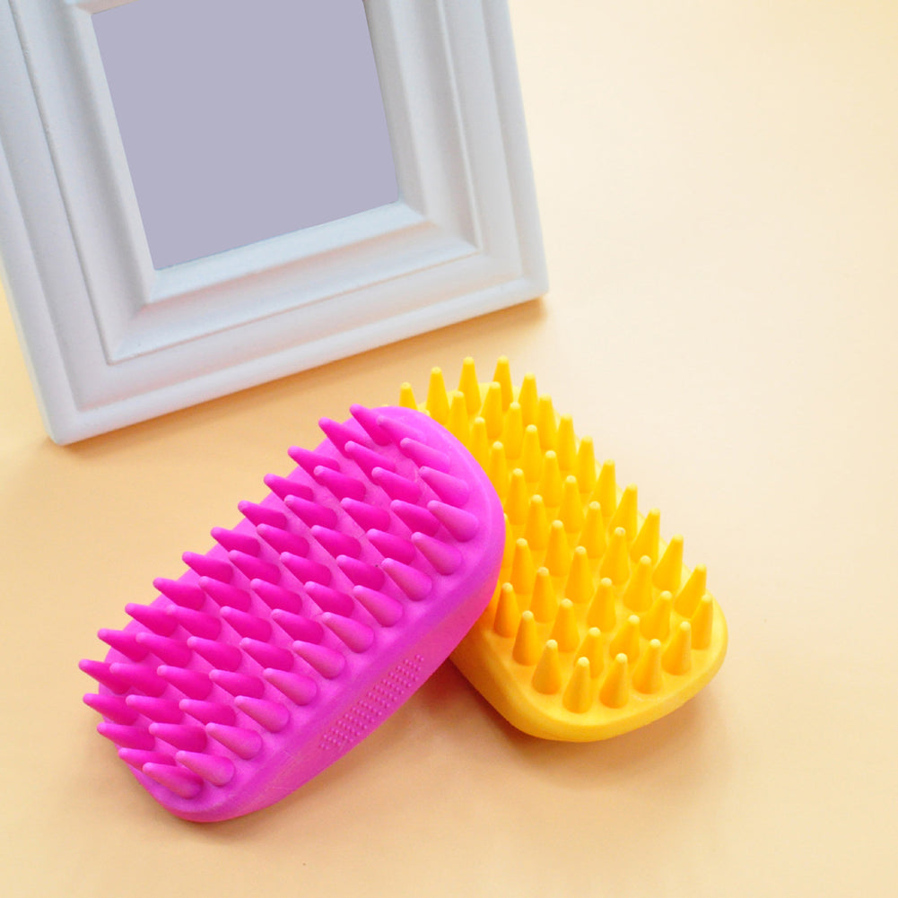 Solid Color Dog Cat Hair Comb Puppy Pet Fur Grooming Bath Brush Massage Tool