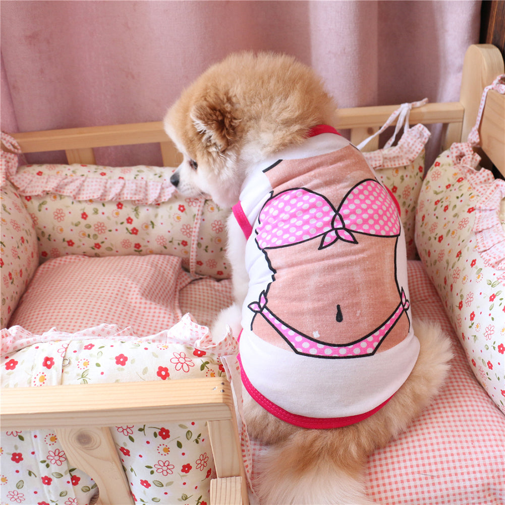 Fashion Dog Pet Puppy Pectoralis Bikini Sleeveless Clothes Vest Apparel Gift