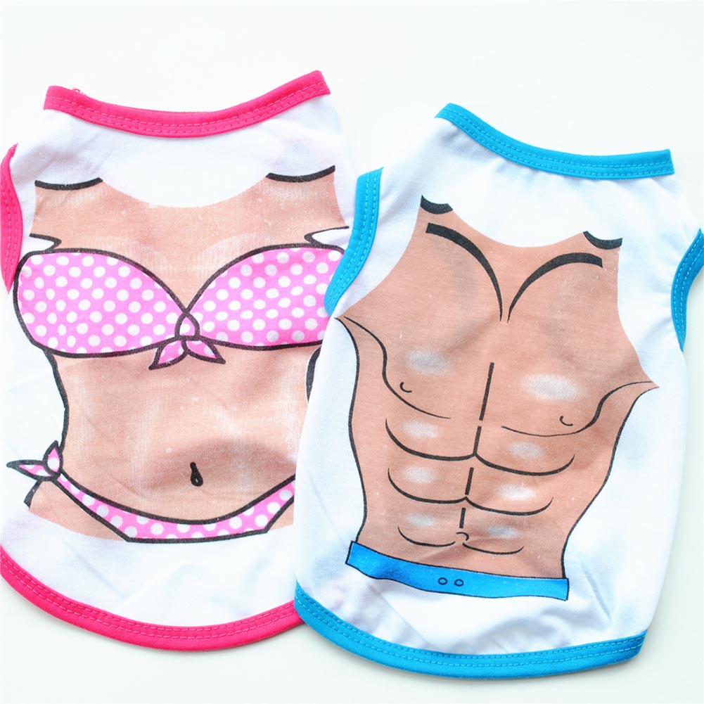 Fashion Dog Pet Puppy Pectoralis Bikini Sleeveless Clothes Vest Apparel Gift
