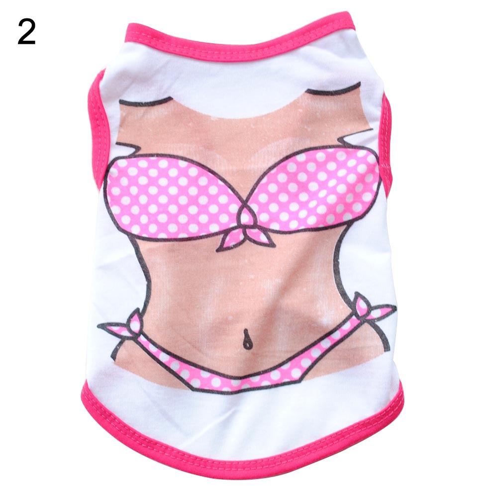 Fashion Dog Pet Puppy Pectoralis Bikini Sleeveless Clothes Vest Apparel Gift