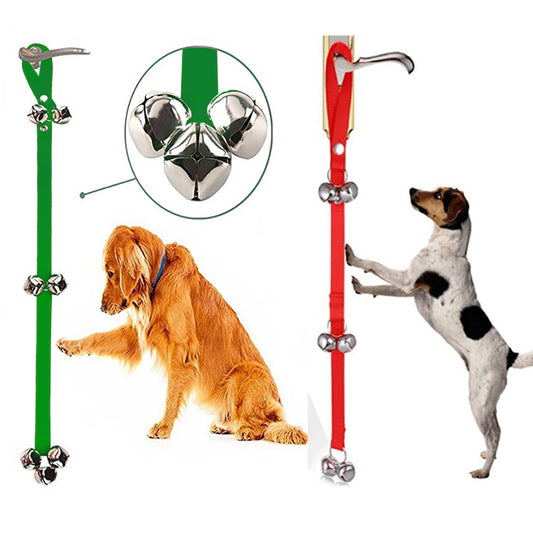 Fashion Dog Puppy Door Handle Doorbell Rope Alarm Bells Pet Home Training Tool