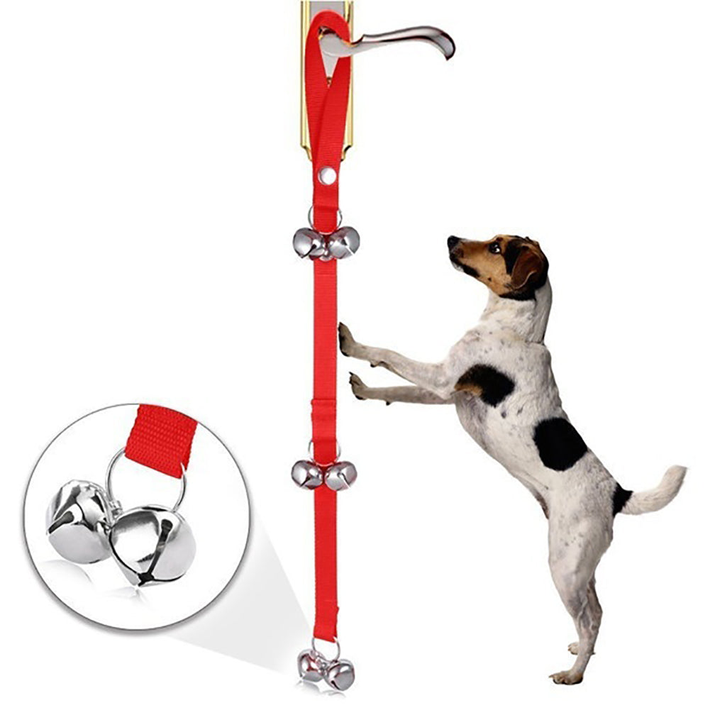 Fashion Dog Puppy Door Handle Doorbell Rope Alarm Bells Pet Home Training Tool