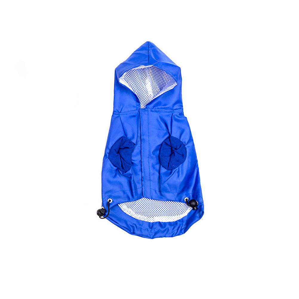New Pet Dog Waterproof Rain Proof Hooded Raincoat Elastic Band Breathable Jacket