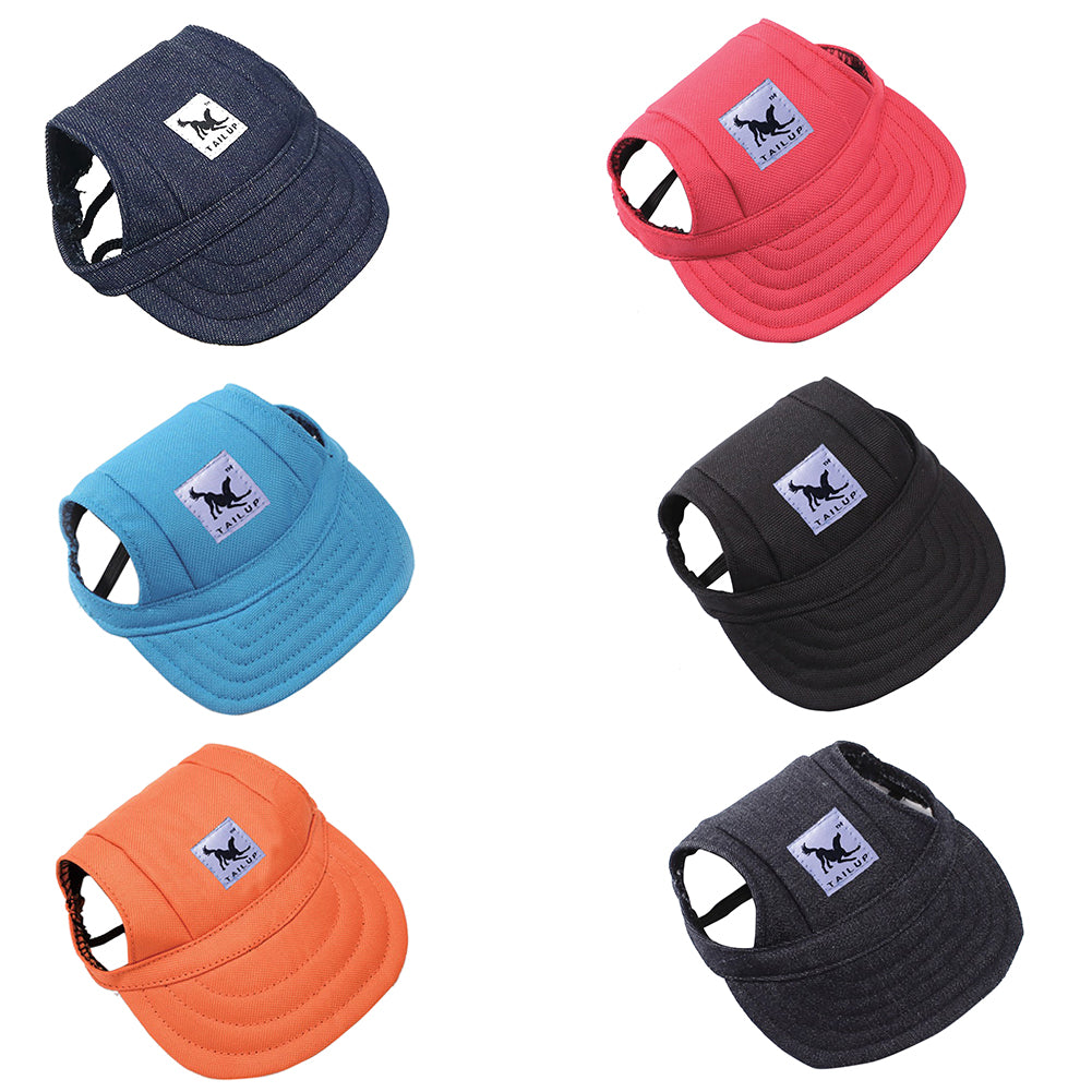 Fashion Solid Color Pet Supply Dog Outdoor Baseball Peaked Cap Puppy Visor Hat
