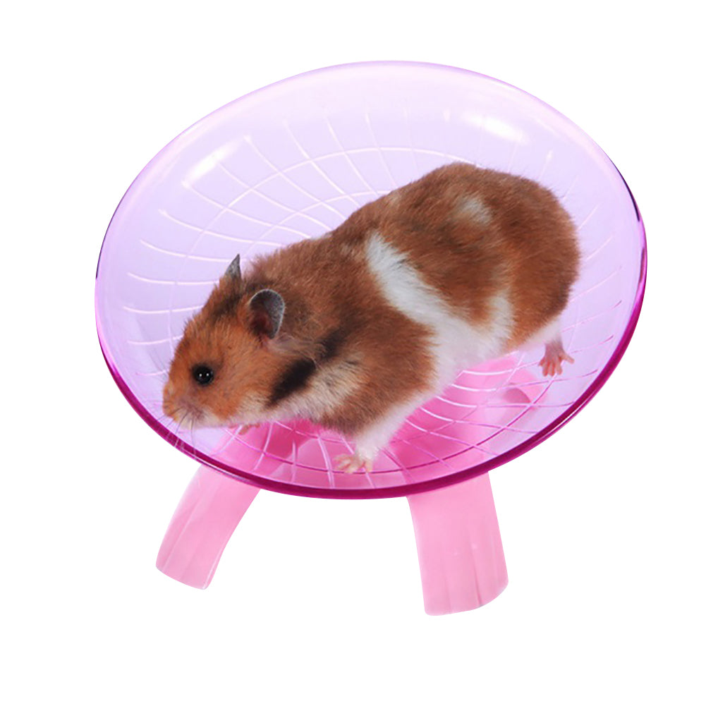 Pet Hamster Flying Saucer Exercise Wheel Mouse Running Disc Toy Cage Accessories
