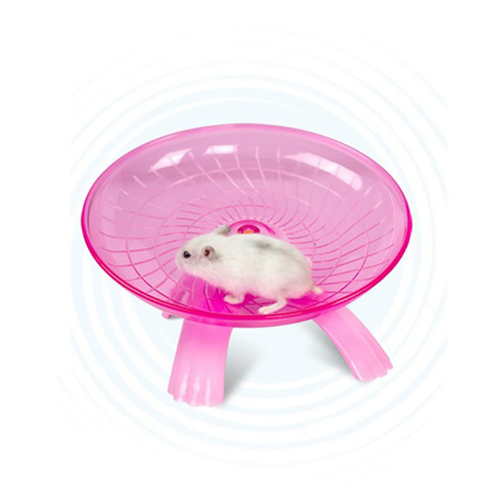 Pet Hamster Flying Saucer Exercise Wheel Mouse Running Disc Toy Cage Accessories