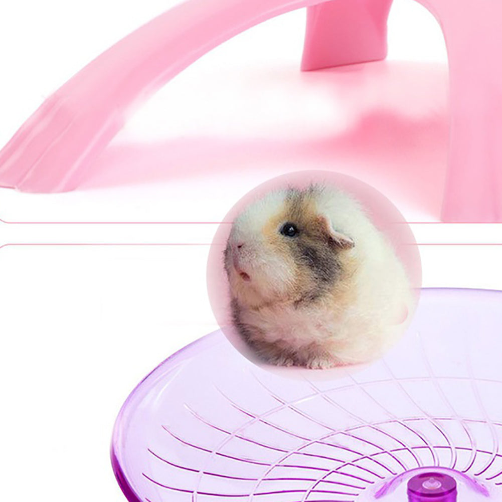 Pet Hamster Flying Saucer Exercise Wheel Mouse Running Disc Toy Cage Accessories